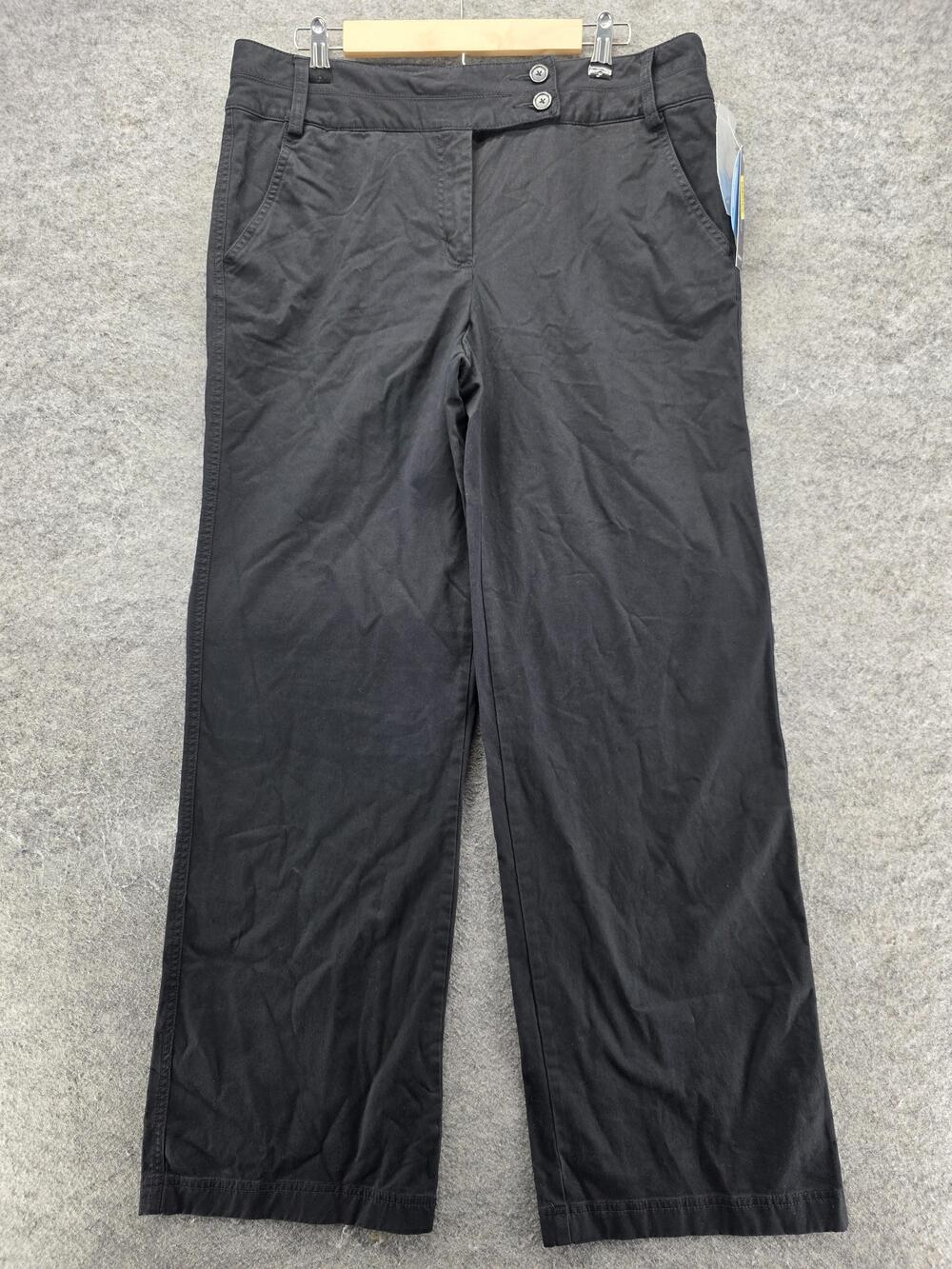 Westbound Pants Womens 14 Tall Black Dress Pants Twill Relaxed Pockets 32.5 In